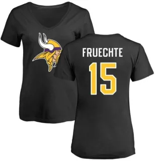 Isaac Fruechte Women's Minnesota Vikings Name & Number Logo Slim Fit T-Shirt - Black