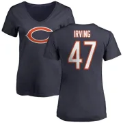 Isaiah Irving Women's Chicago Bears Name & Number Logo Slim Fit T-Shirt - Navy