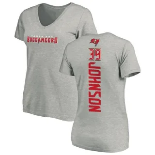 Isaiah Johnson Women's Tampa Bay Buccaneers Backer V-Neck T-Shirt - Ash