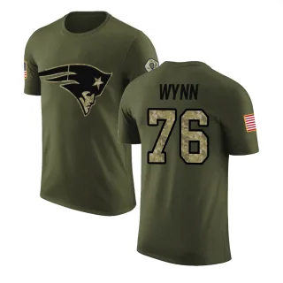 Isaiah Wynn New England Patriots Olive Salute to Service Legend T-Shirt