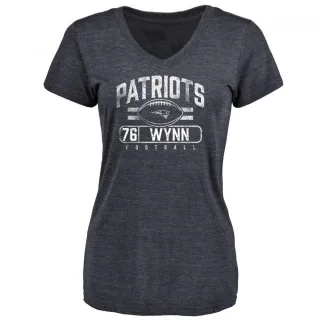 Isaiah Wynn Women's New England Patriots Flanker Tri-Blend T-Shirt - Navy