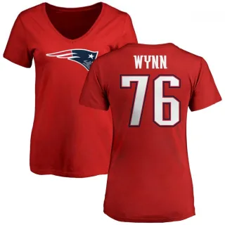 Isaiah Wynn Women's New England Patriots Name & Number Logo Slim Fit T-Shirt - Red