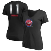 Isiah Thomas Women's Detroit Pistons Black Midnight Mascot T-Shirt