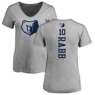 Ivan Rabb Women's Memphis Grizzlies Heathered Gray One Color Backer Slim-Fit V-Neck T-Shirt