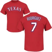 Ivan Rodriguez Texas Rangers Name & Number T-Shirt - Red