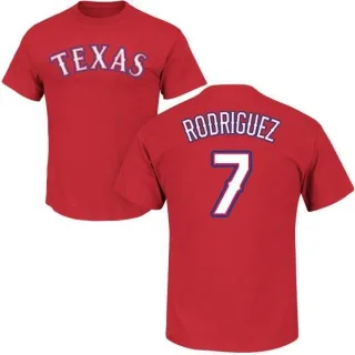 Ivan Rodriguez Texas Rangers Name & Number T-Shirt - Red
