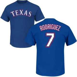 Ivan Rodriguez Texas Rangers Name & Number T-Shirt - Royal