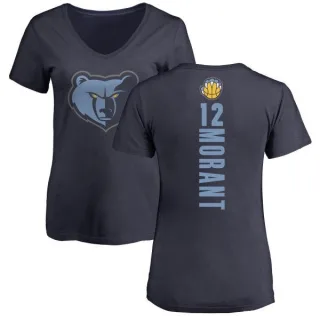 Ja Morant Women's Memphis Grizzlies Navy Backer T-Shirt