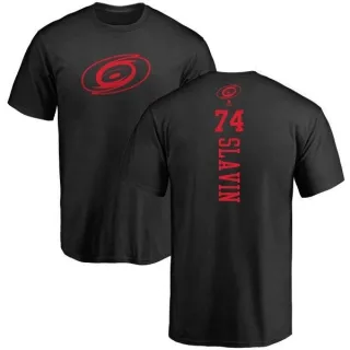 Jaccob Slavin Carolina Hurricanes One Color Backer T-Shirt - Black