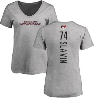 Jaccob Slavin Women's Carolina Hurricanes Backer T-Shirt - Ash