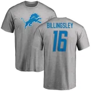 Jace Billingsley Detroit Lions Name & Number Logo T-Shirt - Ash