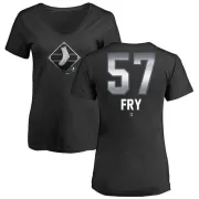 Jace Fry Women's Chicago White Sox Midnight Mascot V-Neck T-Shirt - Black