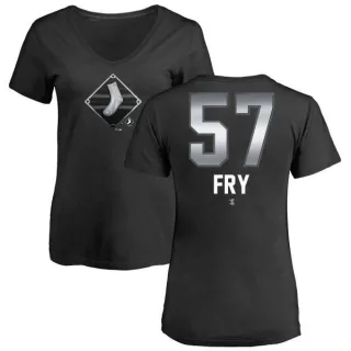 Jace Fry Women's Chicago White Sox Midnight Mascot V-Neck T-Shirt - Black