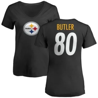 Jack Butler Women's Pittsburgh Steelers Name & Number Logo Slim Fit T-Shirt - Black