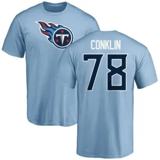 Jack Conklin Tennessee Titans Name & Number Logo T-Shirt - Light Blue