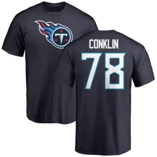 Jack Conklin Tennessee Titans Name & Number Logo T-Shirt - Navy