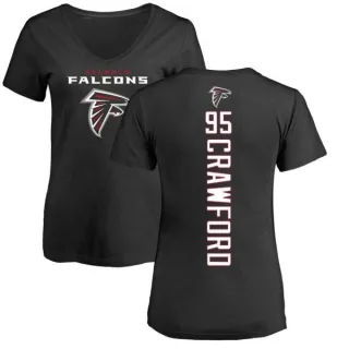 Jack Crawford Women's Atlanta Falcons Backer Slim Fit T-Shirt - Black