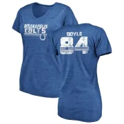 Jack Doyle Women's Indianapolis Colts Retro Tri-Blend V-Neck T-Shirt - Royal