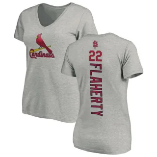 Jack Flaherty Women's St. Louis Cardinals Backer Slim Fit T-Shirt - Ash