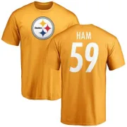 Jack Ham Pittsburgh Steelers Name & Number Logo T-Shirt - Gold