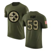 Jack Ham Pittsburgh Steelers Olive Salute to Service Legend T-Shirt