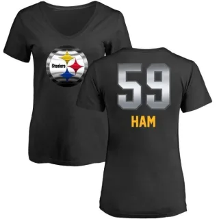 Jack Ham Women's Pittsburgh Steelers Midnight Mascot T-Shirt - Black