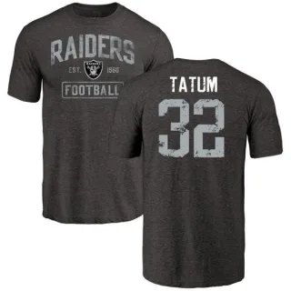 Jack Tatum Oakland Raiders Black Distressed Name & Number Tri-Blend T-Shirt