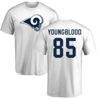 Jack Youngblood Los Angeles Rams Name & Number Logo T-Shirt - White