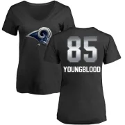 Jack Youngblood Women's Los Angeles Rams Midnight Mascot T-Shirt - Black