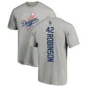 Jackie Robinson Los Angeles Dodgers Backer T-Shirt - Ash