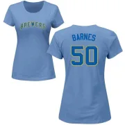 Jacob Barnes Women's Milwaukee Brewers Name & Number T-Shirt - Light Blue