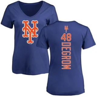 Jacob deGrom Women's New York Mets Backer Slim Fit T-Shirt - Royal