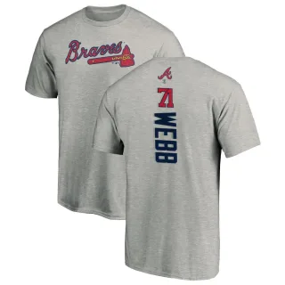 Jacob Webb Atlanta Braves Backer T-Shirt - Ash