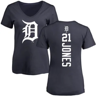 JaCoby Jones Women's Detroit Tigers Backer Slim Fit T-Shirt - Navy