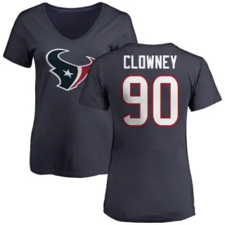 Jadeveon Clowney Women's Houston Texans Name & Number Logo Slim Fit T-Shirt - Navy