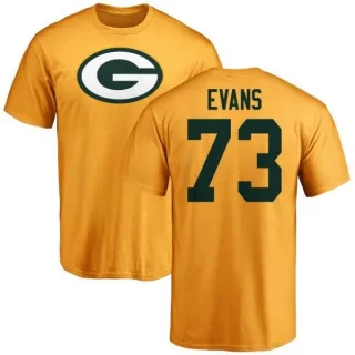 Jahri Evans Green Bay Packers Name & Number Logo T-Shirt - Gold