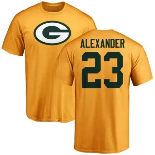 Jaire Alexander Green Bay Packers Name & Number Logo T-Shirt - Gold