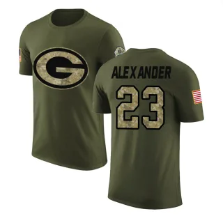 Jaire Alexander Green Bay Packers Olive Salute to Service Legend T-Shirt