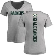 Jaire Alexander Women's Green Bay Packers Backer V-Neck T-Shirt - Ash