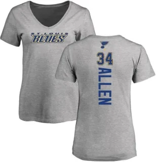 Jake Allen Women's St. Louis Blues Backer T-Shirt - Ash