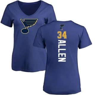 Jake Allen Women's St. Louis Blues Backer T-Shirt - Blue