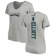 Jake Elliott Women's Philadelphia Eagles Backer V-Neck T-Shirt - Ash