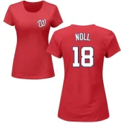 Jake Noll Women's Washington Nationals Name & Number T-Shirt - Red