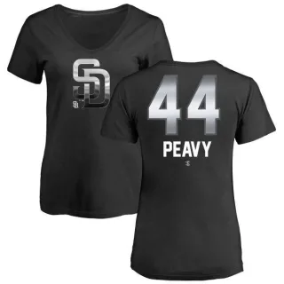 Jake Peavy Women's San Diego Padres Midnight Mascot V-Neck T-Shirt - Black