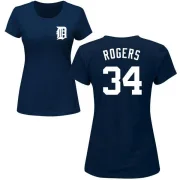 Jake Rogers Women's Detroit Tigers Name & Number T-Shirt - Navy