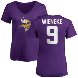 Jake Wieneke Women's Minnesota Vikings Name & Number Logo Slim Fit T-Shirt - Purple