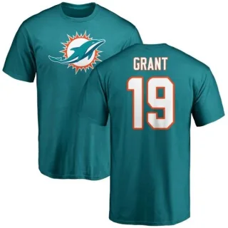 Jakeem Grant Miami Dolphins Name & Number Logo T-Shirt - Aqua