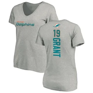 Jakeem Grant Women's Miami Dolphins Backer V-Neck T-Shirt - Ash