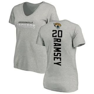 Jalen Ramsey Women's Jacksonville Jaguars Backer V-Neck T-Shirt - Ash