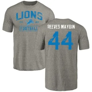 Jalen Reeves-Maybin Detroit Lions Gray Distressed Name & Number Tri-Blend T-Shirt